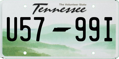 TN license plate U5799I