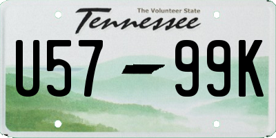 TN license plate U5799K