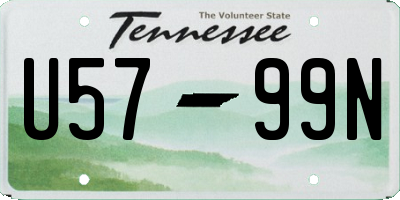 TN license plate U5799N