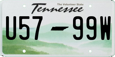 TN license plate U5799W
