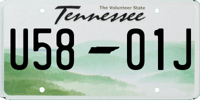 TN license plate U5801J