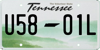 TN license plate U5801L