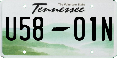 TN license plate U5801N