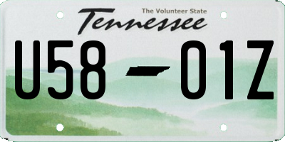 TN license plate U5801Z