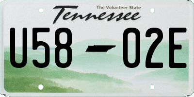 TN license plate U5802E
