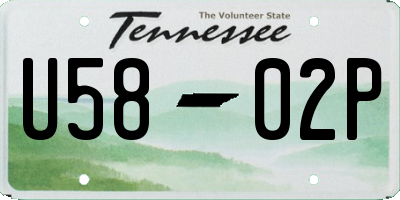 TN license plate U5802P