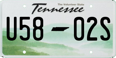 TN license plate U5802S