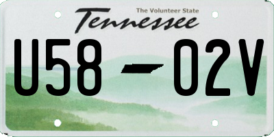 TN license plate U5802V
