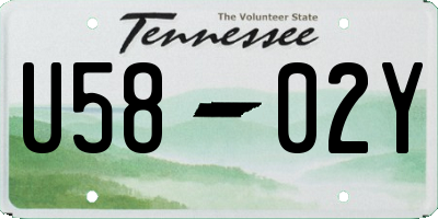 TN license plate U5802Y