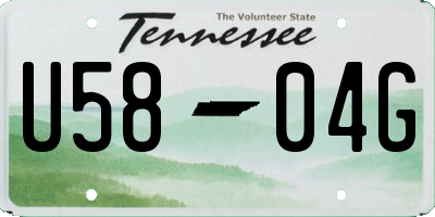 TN license plate U5804G