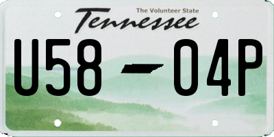 TN license plate U5804P