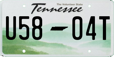 TN license plate U5804T