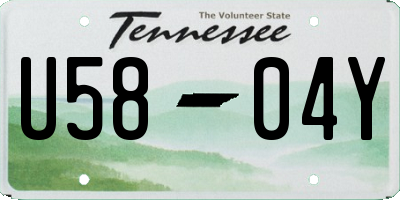 TN license plate U5804Y