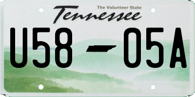 TN license plate U5805A
