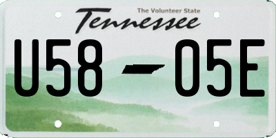 TN license plate U5805E