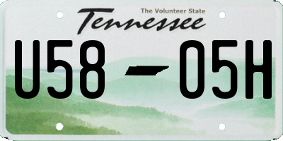 TN license plate U5805H