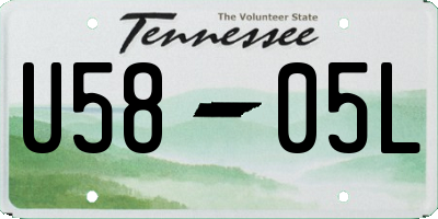 TN license plate U5805L