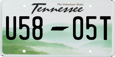 TN license plate U5805T