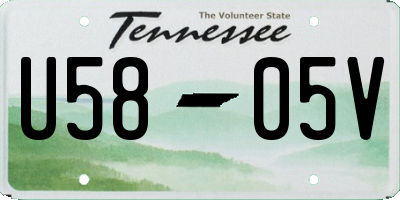 TN license plate U5805V