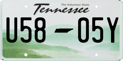 TN license plate U5805Y