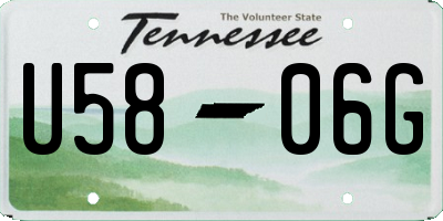 TN license plate U5806G