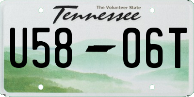 TN license plate U5806T