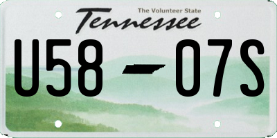 TN license plate U5807S