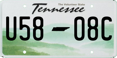 TN license plate U5808C