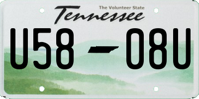 TN license plate U5808U