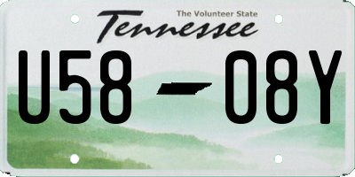 TN license plate U5808Y