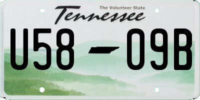 TN license plate U5809B