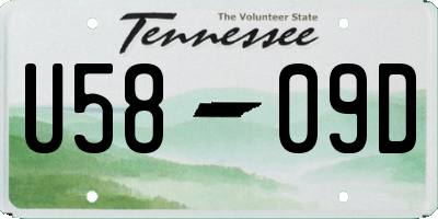 TN license plate U5809D