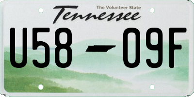 TN license plate U5809F