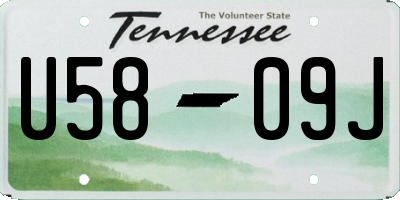 TN license plate U5809J