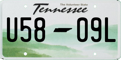 TN license plate U5809L