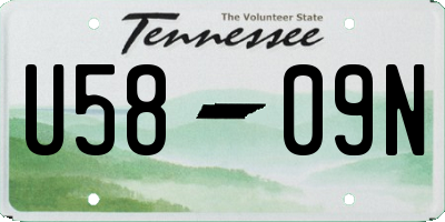 TN license plate U5809N