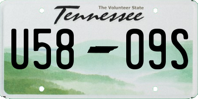 TN license plate U5809S