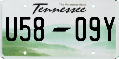 TN license plate U5809Y