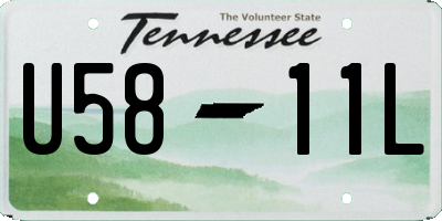 TN license plate U5811L