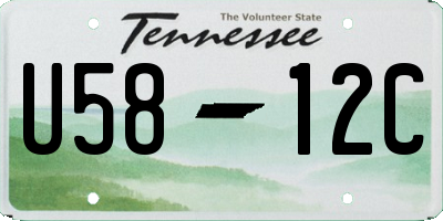 TN license plate U5812C
