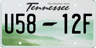 TN license plate U5812F
