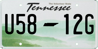 TN license plate U5812G