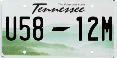 TN license plate U5812M