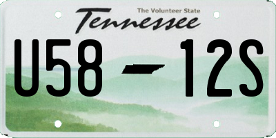 TN license plate U5812S