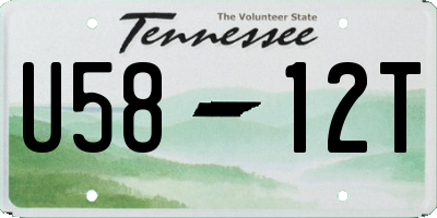 TN license plate U5812T