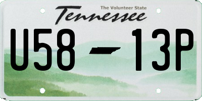 TN license plate U5813P