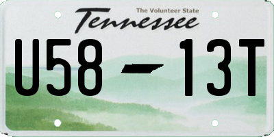 TN license plate U5813T