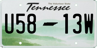 TN license plate U5813W