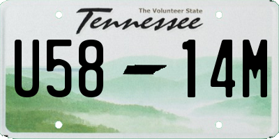 TN license plate U5814M