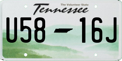 TN license plate U5816J